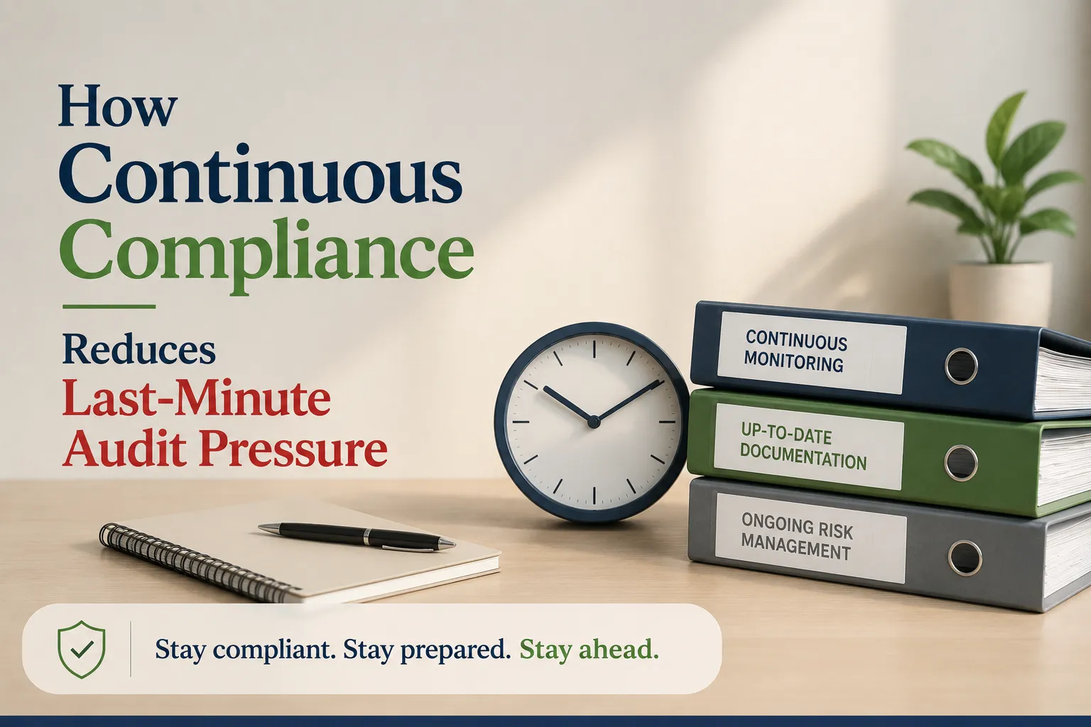 How Continuous Compliance Reduces Last-Minute Audit Pressure